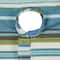 Beachy Stripe Print Outdoor Tablecloth with Zipper, 60" Round